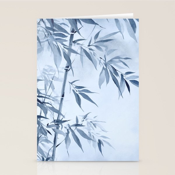 Blue Hour Calm Bamboo Garden Stationery Card Gallery Image 2