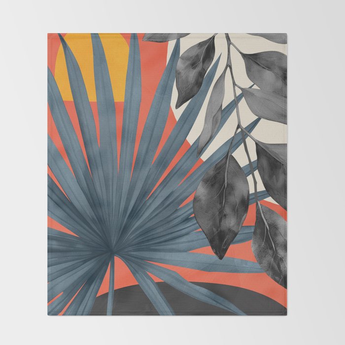 Abstract Tropical Art 22 Throw Blanket Gallery Image 2