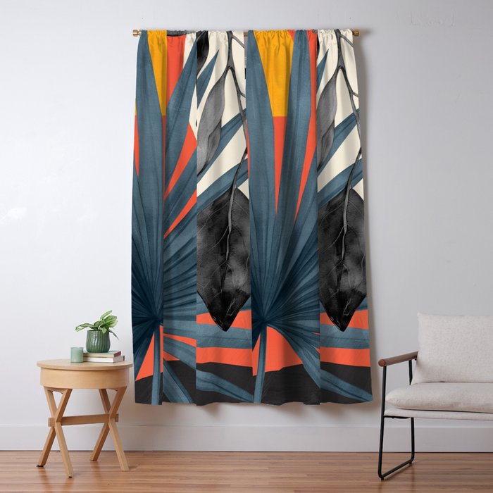 Abstract Tropical Art 22 Window Curtain Gallery Image 5