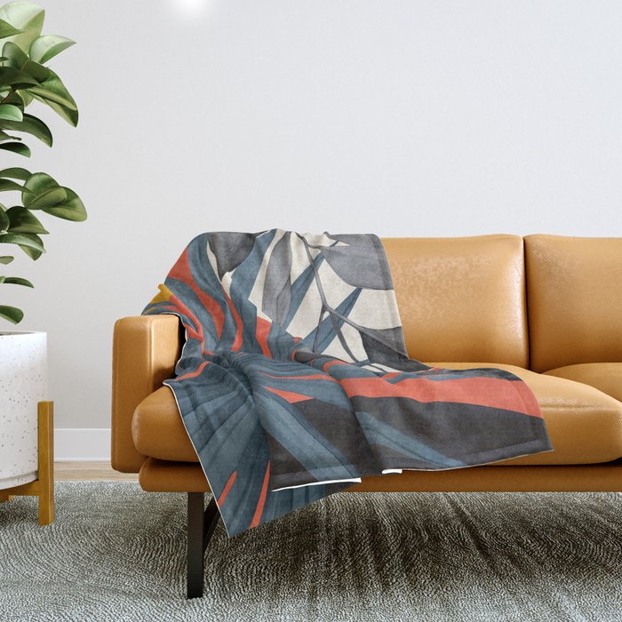 Abstract Tropical Art 22 Throw Blanket Gallery Image 1