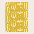 Mid Century Modern Giraffe Pattern 221 Mustard Yellow Poster Gallery Image 4