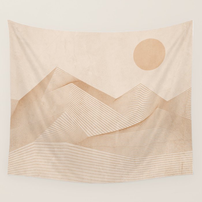 Abstract Mountains Wall Tapestry Gallery Image 1