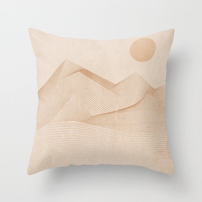 Abstract Mountains Throw Pillow Gallery Image 1