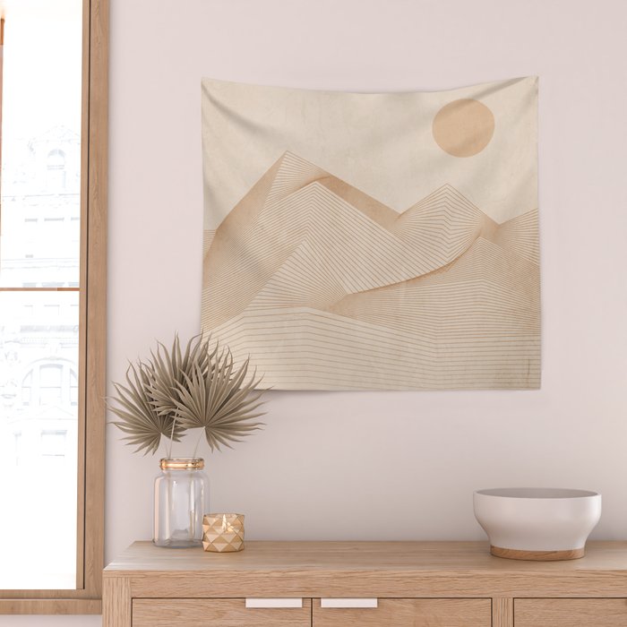 Abstract Mountains Wall Tapestry Gallery Image 2