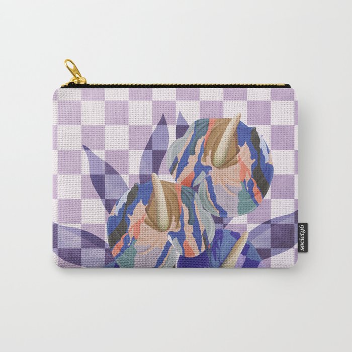 Modern artistic flowery tropical Carry All Pouch Gallery Image 1