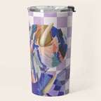 Modern artistic flowery tropical Travel Mug Gallery Image 2