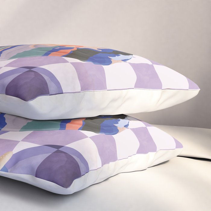 Modern artistic flowery tropical Pillow Sham Gallery Image 3