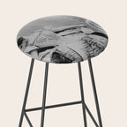 Eyes wide open, Lillian Russell, 1895 seated masquerade ball portrait black and white photograph Stool Gallery Image 2