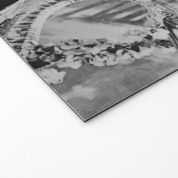 Eyes wide open, Lillian Russell, 1895 seated masquerade ball portrait black and white photograph Welcome Mat Gallery Image 2