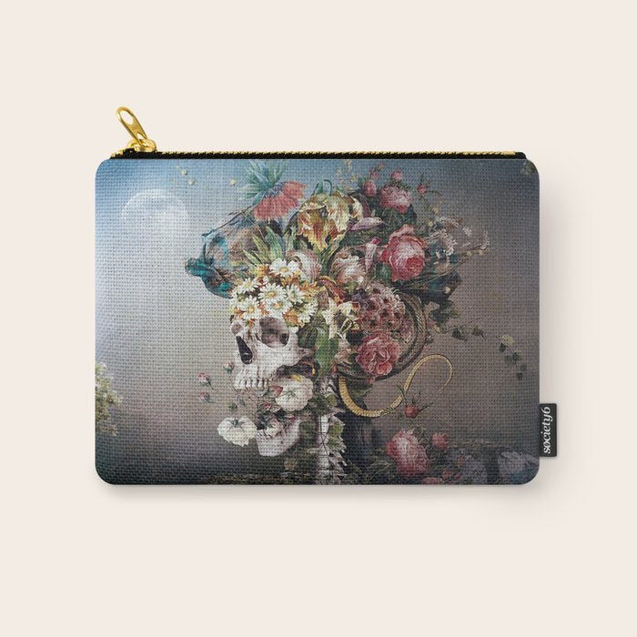 Flower skull Carry All Pouch Gallery Image 1