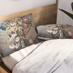 Flower skull Pillow Sham Gallery Image 2