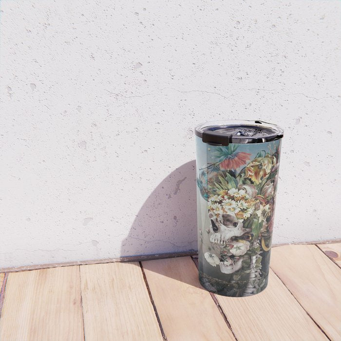 Flower skull Travel Mug Gallery Image 4