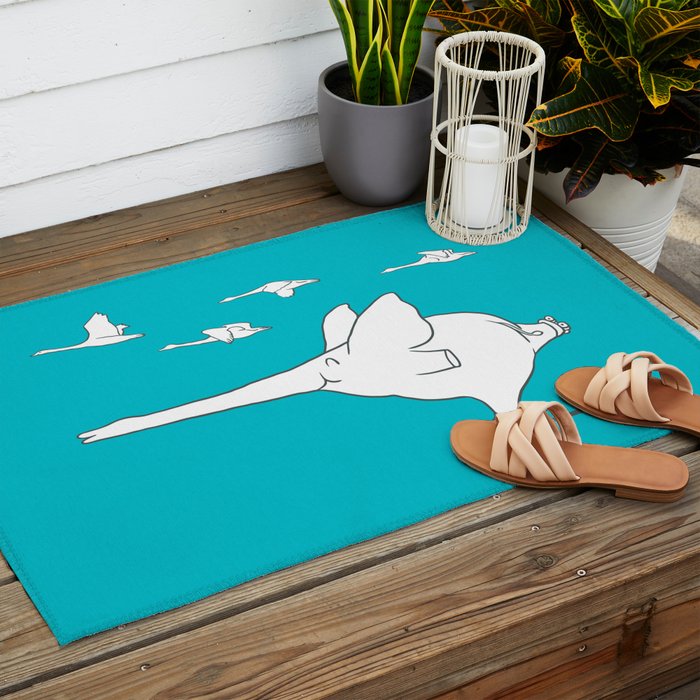 I'm like a swan Outdoor Rug Gallery Image 2