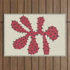 Matisse Inspired Red Shape Outdoor Rug Gallery Image 1