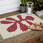 Matisse Inspired Red Shape Outdoor Rug Gallery Image 2