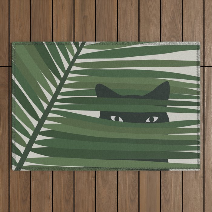 Cat and Plant 53 Outdoor Rug Gallery Image 1
