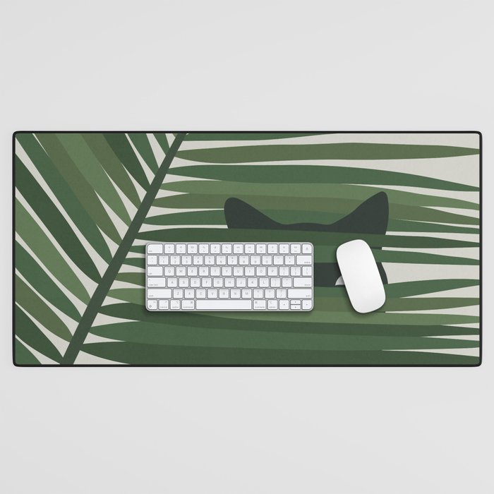 Cat and Plant 53 Desk Mat Gallery Image 1