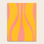 Mid Century Modern Abstract Lounge Pattern in Yellow Orange and Pink Coral Notebook Gallery Image 4