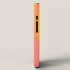 Mid Century Modern Abstract Lounge Pattern in Yellow Orange and Pink Coral iPhone Case Gallery Image 2