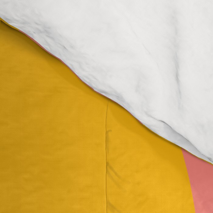 Mid Century Modern Abstract Lounge Pattern in Yellow Orange and Pink Coral Comforter Gallery Image 4