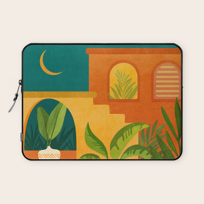 Moonlight Villa Colorful Landscape Laptop Sleeve Gallery Image 1