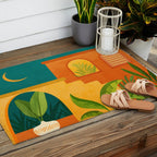Moonlight Villa Colorful Landscape Outdoor Rug Gallery Image 2
