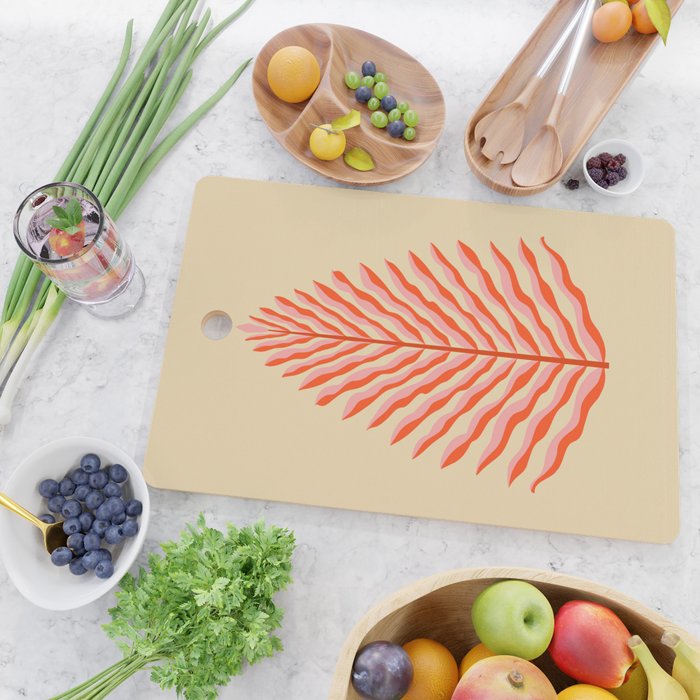 Pink and Red Organic Leaf Cutting Board Gallery Image 2