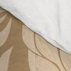 Beige Modern Abstract Flowers Comforter Gallery Image 4