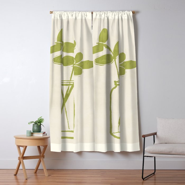 Minimal Abstract Art Plant 40 Window Curtain Gallery Image 5
