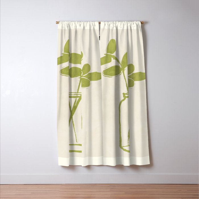 Minimal Abstract Art Plant 40 Window Curtain Gallery Image 3
