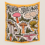 Mushrooms of Louisiana Wall Tapestry Gallery Image 4
