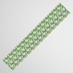 White Beauty on Green Table Runner Gallery Image 3