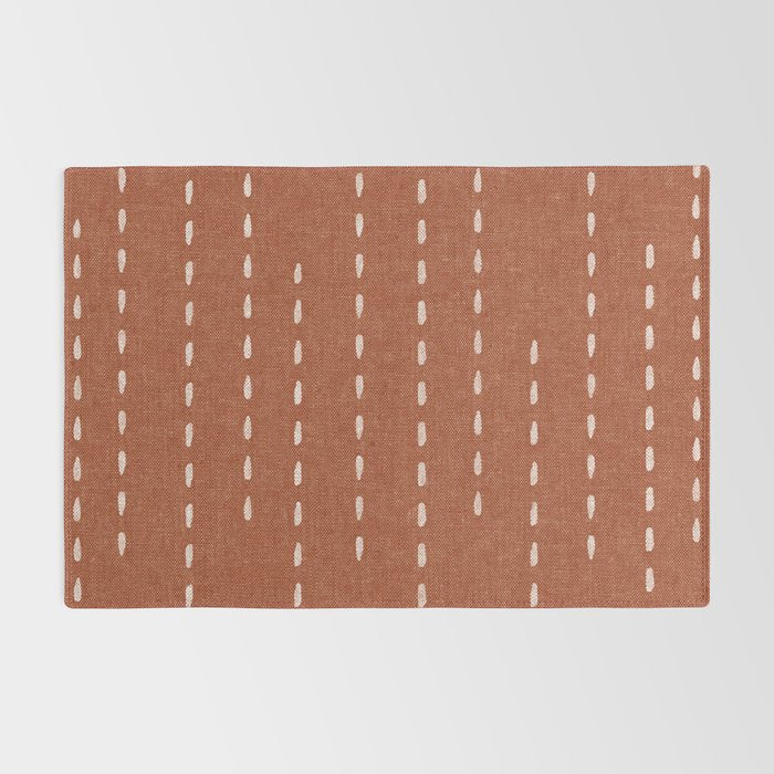 boho stitched stripes - ginger Rug Gallery Image 2