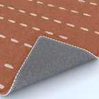 boho stitched stripes - ginger Rug Gallery Image 4