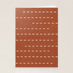 boho stitched stripes - ginger Stationery Card Gallery Image 2
