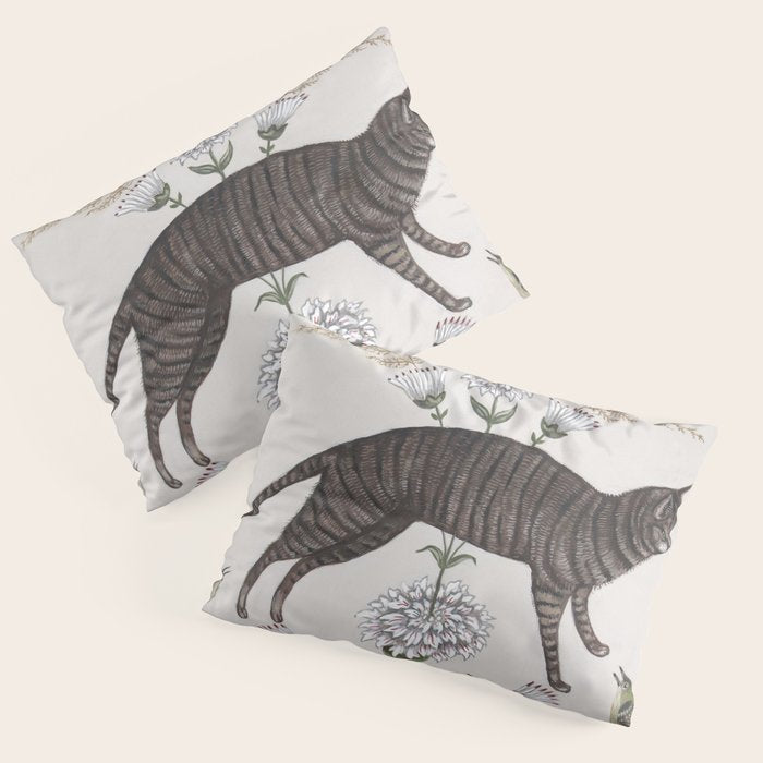 Brown Tabby with Birds Pillow Sham Gallery Image 3
