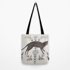 Brown Tabby with Birds Tote Bag Gallery Image 2