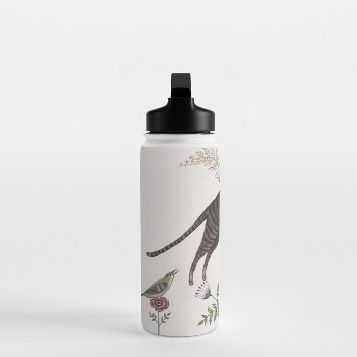 Brown Tabby with Birds Water Bottle Gallery Image 3