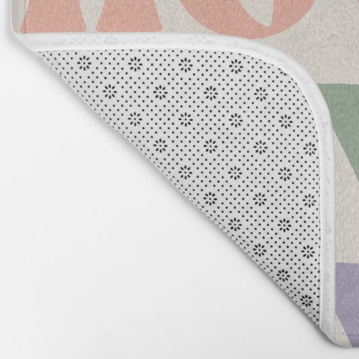 Howdy Colorful Retro Quote Bath Mat Gallery Image 2