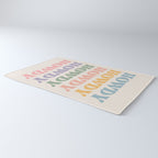 Howdy Colorful Retro Quote Rug Gallery Image 3