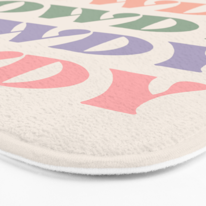 Howdy Colorful Retro Quote Bath Mat Gallery Image 3