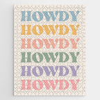 Howdy Colorful Retro Quote Jigsaw Puzzle Gallery Image 1