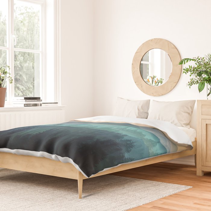 Wilderness Becomes Alive at Night Duvet Cover Gallery Image 2