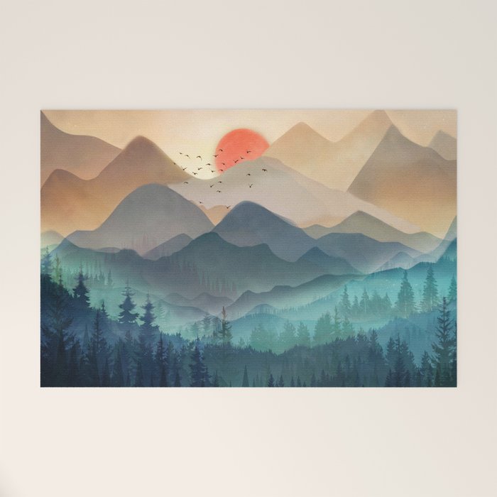 Wilderness Becomes Alive at Night Welcome Mat Gallery Image 1