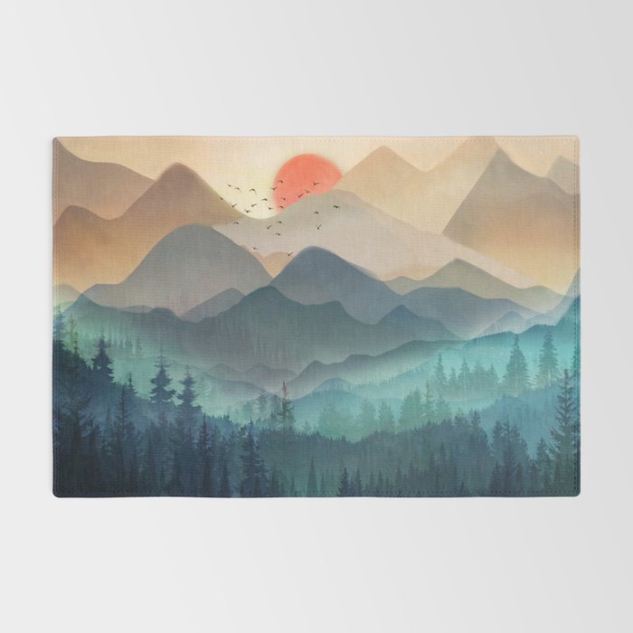Wilderness Becomes Alive at Night Rug Gallery Image 2