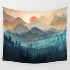 Wilderness Becomes Alive at Night Wall Tapestry Gallery Image 4