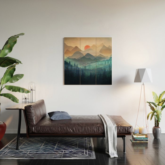 Wilderness Becomes Alive at Night Wood Wall Art Gallery Image 2