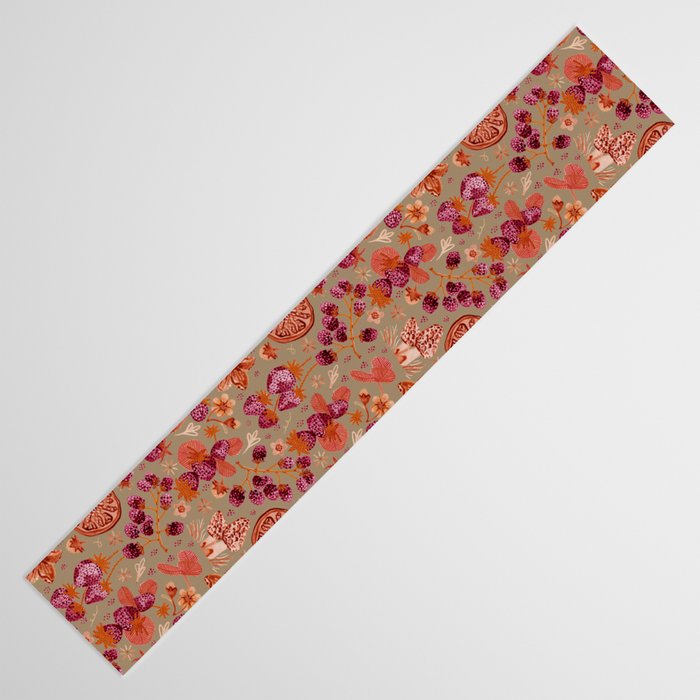Garden Vegetables and Fresh Fruit in Mocha Mousse Table Runner Gallery Image 3