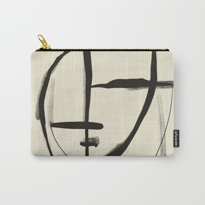 Modern Abstract Art Face 18 Carry All Pouch Gallery Image 1