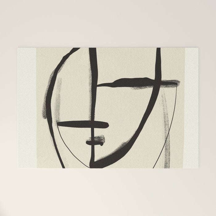 Modern Abstract Art Face 18 Welcome Mat Gallery Image 1